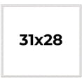 thumbnail image 1 of 31x28 Frame White Real Wood Picture Frame Width 0.75 inches | Interior Frame Depth 0.5 inches |, 1 of 8