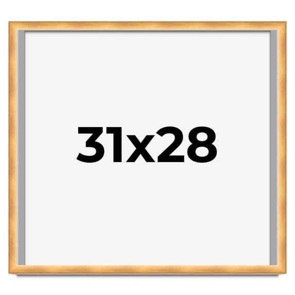 31x28 Shadow Box Bronze Cross-Brushed Display Frame | 1.625 Inches Deep Solid Wood | UV Resistant