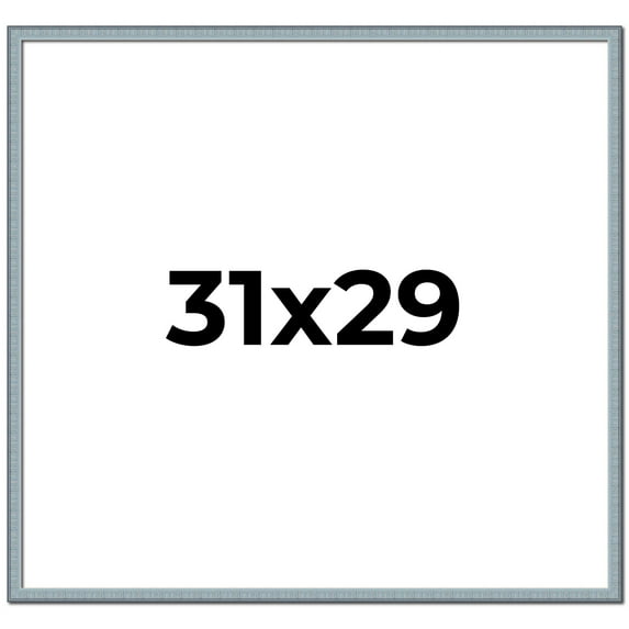31x29 Frame Rustic Sky Blue Solid Wood Picture Frame | 0.75 Inch Moulding Width |Includes UV
