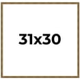 thumbnail image 1 of 31x30 Frame Gold Solid Wood Picture Frame - Complete Modern Photo Frame Includes UV Acrylic, 1 of 8