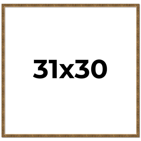 31x30 Frame Gold Solid Wood Picture Frame - Complete Modern Photo Frame Includes UV Acrylic