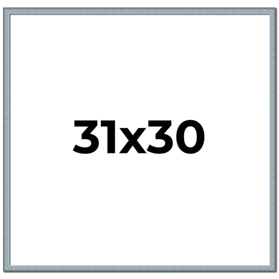 31x30 Frame Rustic Sky Blue Solid Wood Picture Frame | 0.75 Inch Moulding Width |Includes UV