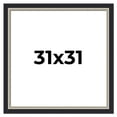 thumbnail image 1 of 31x31 Frame Black Real Wood Picture Frame Width 2.25 Inches | Interior Frame Depth 0.5 Inches |, 1 of 8