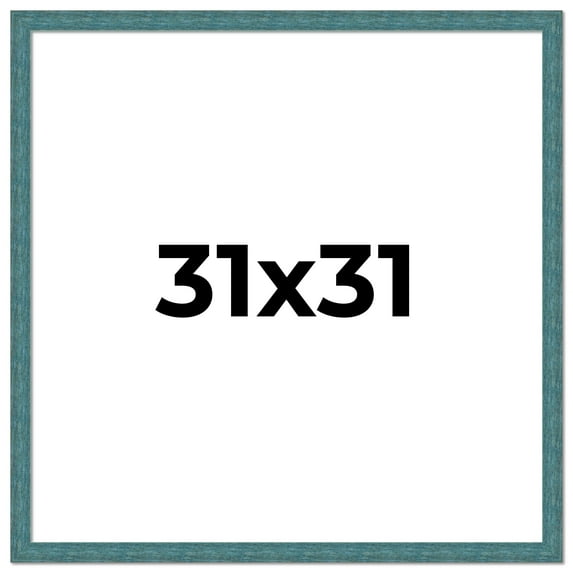 31x31 Frame Blue Rustic Barnwood Solid Wood Picture Frame Width 1.25 Inches | Interior Depth 0.5