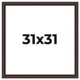 thumbnail image 1 of 31x31 Frame Brown Round Mahogany Solid Wood Picture Frame | 1.625 Inch Moulding Width | with UV, 1 of 8