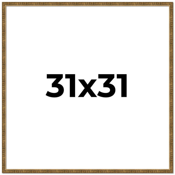 31x31 Frame Gold Kingsley Distressed Solid Wood Picture Frame Width 0.75 Inches | Interior Frame