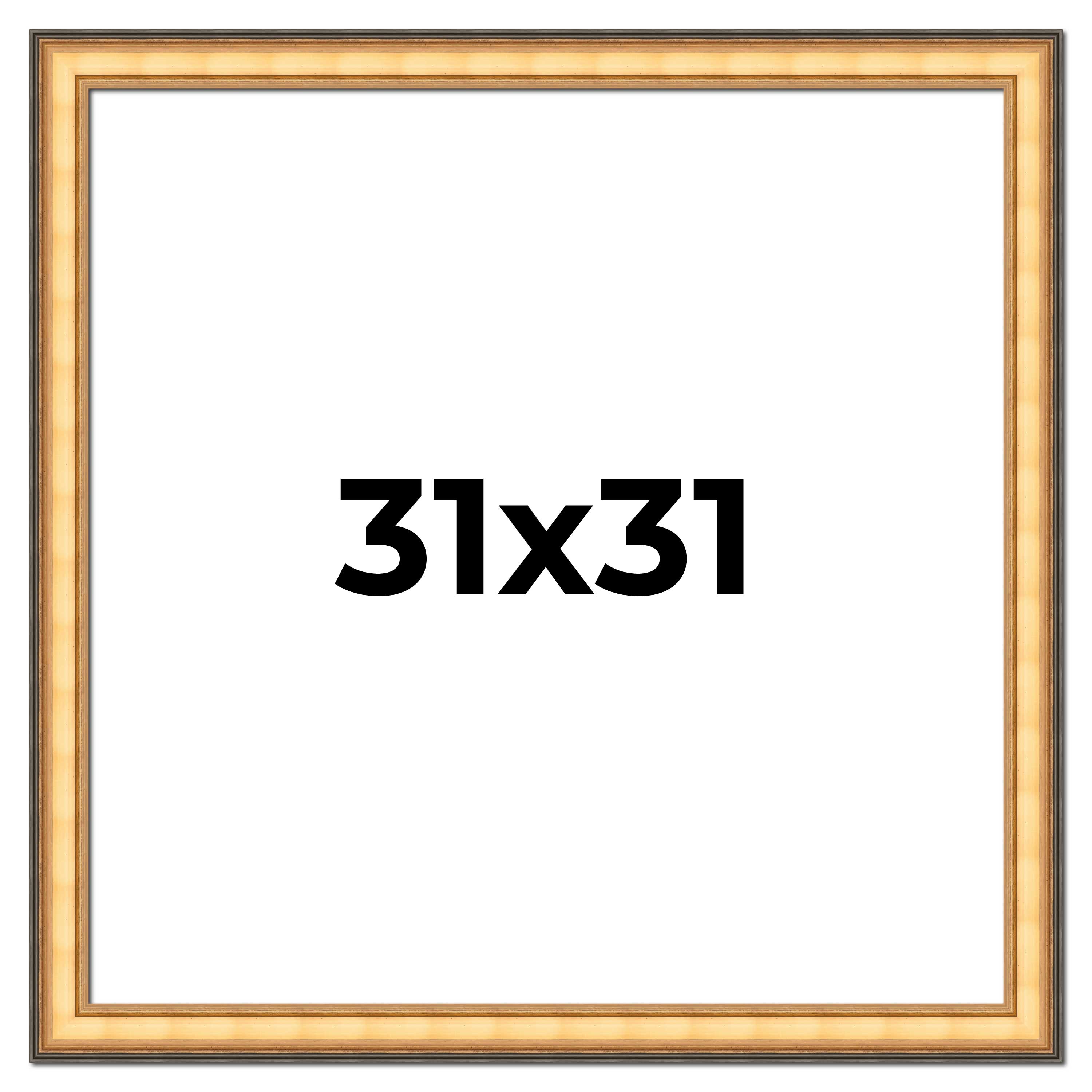 31x31 Frame Gold Plein Aire Solid Wood Picture Frame Width 2 Inches ...