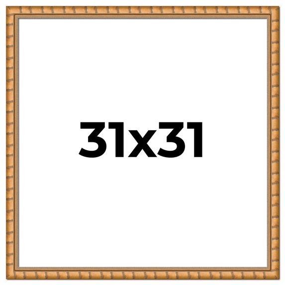 31x31 Frame Gold Real Wood Picture Frame Width 1.5 inches | Interior Frame Depth 0.5 inches |