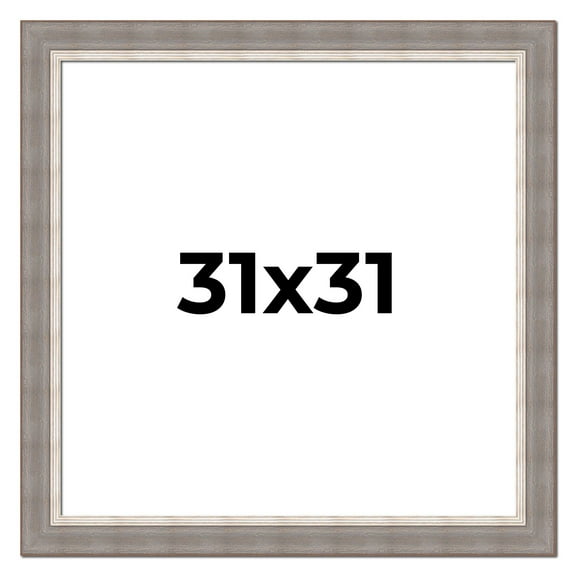 31x31 Frame Grey Real Wood Picture Frame Width 2.75 Inches | Interior Frame Depth 0.5 Inches |