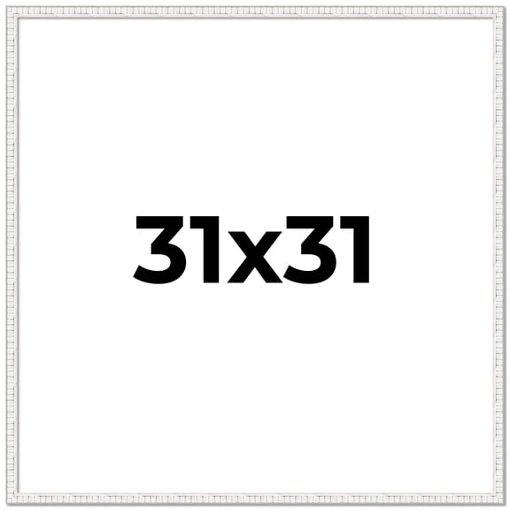 31x31 Frame White Real Wood Picture Frame Width 0.75 inches | Interior Frame Depth 0.5 inches |