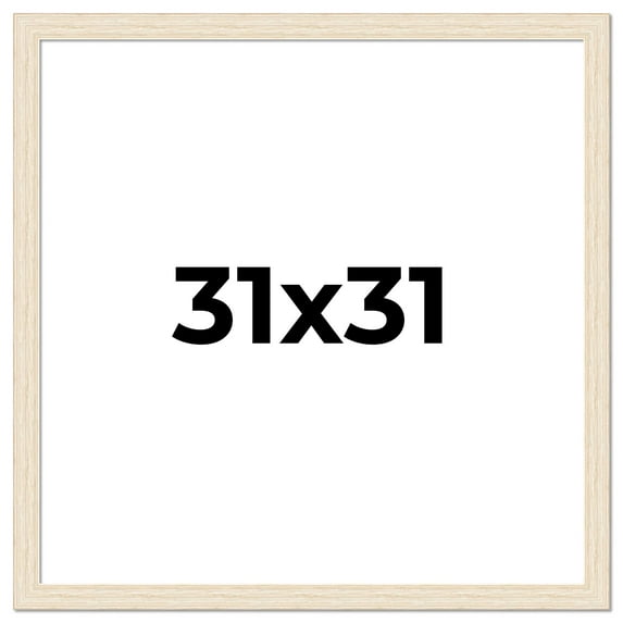 31x31 Frame White Real Wood Picture Frame Width 1.5 inches | Interior Frame Depth 0.5 inches | Barn