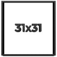 thumbnail image 1 of 31x31 Shadow Box Frame Black | 2 Inches Deep Real Wood Contemporary Shadowbox Display Frame | UV, 1 of 4