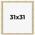 thumbnail image 1 of 31x31 Shadow Box Frame Gold | 1.625 Inches Deep Real Wood Traditional Shadowbox Display Frame | UV, 1 of 5