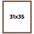 thumbnail image 1 of 31x35 Frame Brown Distressed Barnwood Picture Frame | Rustic Farmhouse Photo Frame Includes UV, 1 of 8
