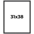 thumbnail image 1 of 31x38 Frame Black Real Wood Picture Frame Width 1.25 Inches | Interior Frame Depth 0.5 Inches |, 1 of 8