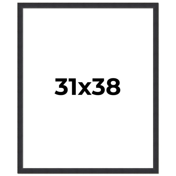 31x38 Frame Black Real Wood Picture Frame Width 1.25 Inches | Interior Frame Depth 0.5 Inches |