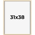 thumbnail image 1 of 31x38 Frame Natural Wood Picture Frame | 0.75 Inch Moulding Width | with UV Acrylic Plexiglass,, 1 of 8