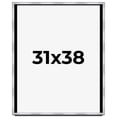 thumbnail image 1 of 31x38 Shadow Box Frame Silver | 1.375 Inches Deep Real Wood Contemporary Shadowbox Display Frame |, 1 of 7