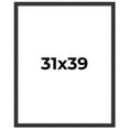 thumbnail image 1 of 31x39 Frame Black Real Wood Picture Frame Width 1.25 Inches | Interior Frame Depth 0.5 Inches |, 1 of 8