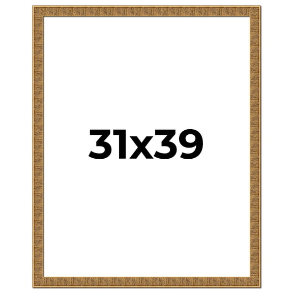 31x39 Frame Black and Gold Distressed Solid Wood Sonoma Picture Frame | 1.625 Inch Moulding Width |
