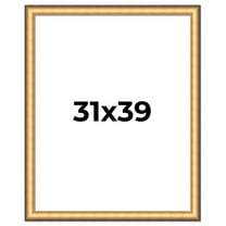 31x39 Frame Gold Plein Aire Solid Wood Picture Frame Width 2 Inches | Interior Frame Depth 0.5
