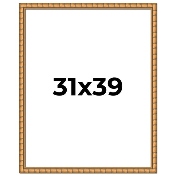 31x39 Frame Gold Real Wood Picture Frame Width 1.5 inches | Interior Frame Depth 0.5 inches |