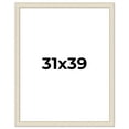 thumbnail image 1 of 31x39 Frame White Real Wood Picture Frame Width 1.75 inches | Interior Frame Depth 0.5 inches |, 1 of 8