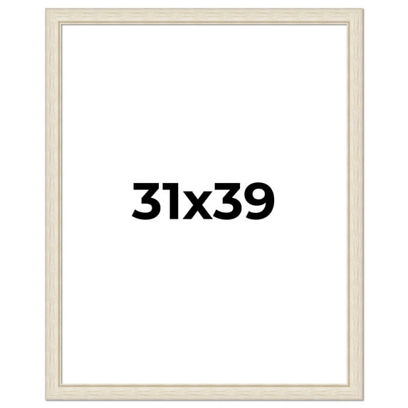 31x39 Frame White Real Wood Picture Frame Width 1.75 inches | Interior Frame Depth 0.5 inches |
