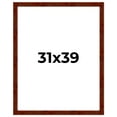 thumbnail image 1 of 31x39 Walnut Brown Veneer Real Wood Picture Frame Width 1.75 inches | Interior Frame Depth 0.5, 1 of 8