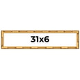 thumbnail image 1 of 31x6 Frame Gold Bamboo Picture Frame - Complete Modern Photo Frame Includes UV Acrylic Shatter, 1 of 8