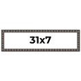 thumbnail image 1 of 31x7 Frame Black Brown Chestnut Mosaic Solid Wood Picture Frame | 1.125 Inch Moulding Width |, 1 of 8