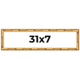 thumbnail image 1 of 31x7 Frame Gold Bamboo Solid Wood Picture Frame | 1 Inch Moulding Width | Interior Frame Depth 0.75, 1 of 8