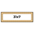 thumbnail image 1 of 31x7 Frame Gold Plein Aire Solid Wood Picture Frame Width 2 Inches | Interior Frame Depth 0.5, 1 of 8
