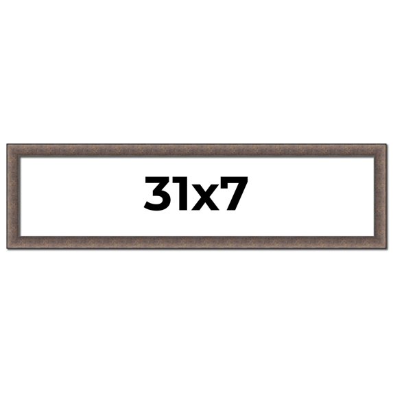 31x7 Frame Silver Real Wood Picture Frame Width 1.25 Inches | Interior Frame Depth 0.5 Inches |