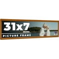 thumbnail image 1 of 31x7 Honey Brown Real Wood Picture Frame Width 0.75 inches | Interior Frame Depth 0.5 inches |, 1 of 8