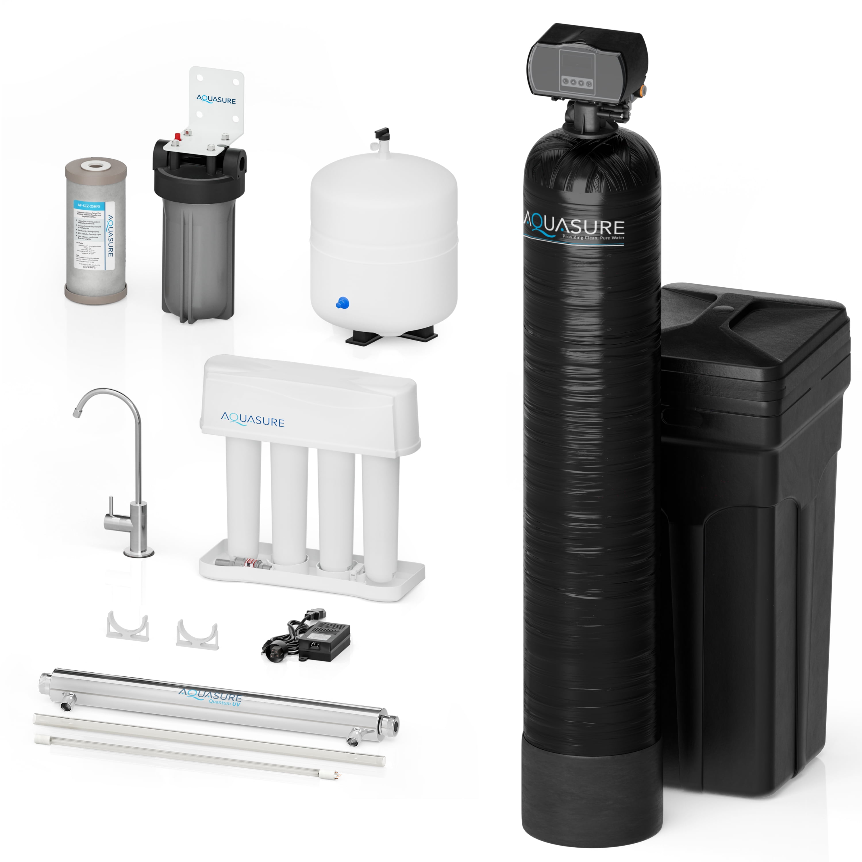 Quantum Series Triple-Stage 12-GPM UV Whole House Water Filtration System