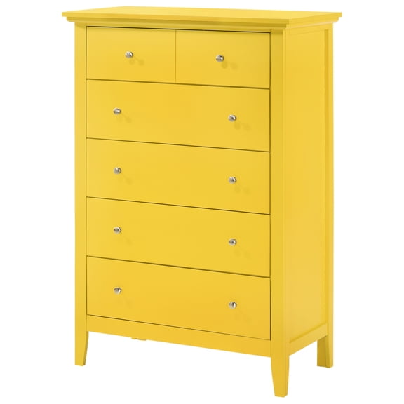 32.02 In Deep Yellow Chest - Accommodates Your Storage Needs With Quality Materials Particle Board And Veneers Combined