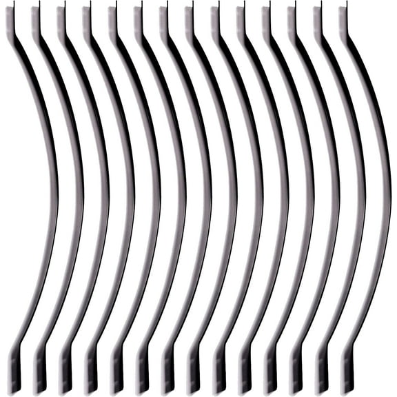 32-1/4 Inches Heavy Duty Iron Deck Balusters with Screws for Facemount Railing Fencing, Arc Arch Style (25-Pack, Matte Black)