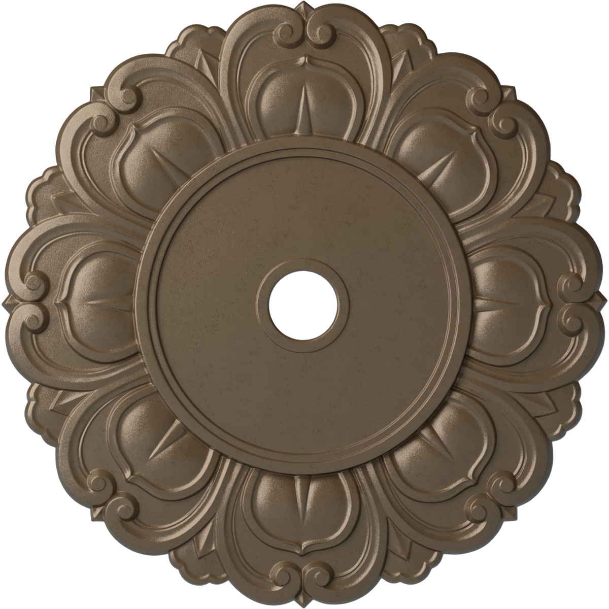 32 1/4"OD x 3 5/8"ID x 1 1/8"P Angel Ceiling Medallion (Fits Canopies up to 15 3/4"), Hand-Painted Warm Silver - image 1 of 5