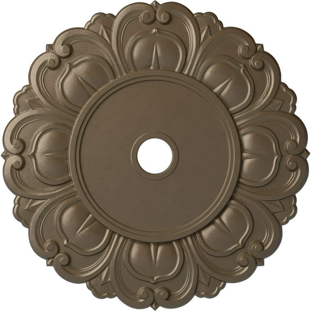 32 1/4"OD x 3 5/8"ID x 1 1/8"P Angel Ceiling Medallion (Fits Canopies up to 15 3/4"), Hand-Painted Warm Silver