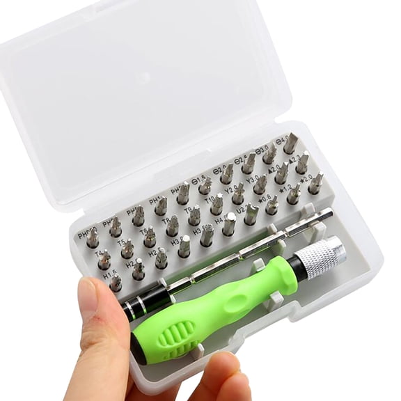 32 in 1 Small Precision Screwdriver Set, YueGa Magnetic Mini Screwdriver Set, Professional Tiny Repair Tool Kit for Glasses, Watches, Laptop, Electronics, Toys, Jewelry, Computers