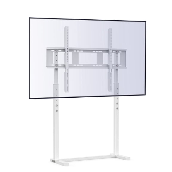 32-100" Iron White TV Floor Stand LED LCD HD Flat TV Mount Bracket, Height Adjustable, Vesa 800x400mm, 88lbs Capcity