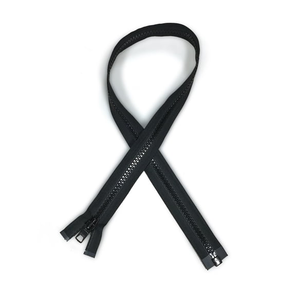 32" 10VS YKK Vislon 1-Way Open Zipper - Black