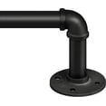 thumbnail image 1 of 32" to 120"Curtain Rods for Windows, 1 inch Industrial Curtain Rod, Adjustable Wrap Around Black Curtain Rods, Black Industrial Indoor/Outdoor Curtain Rod, 1 of 10