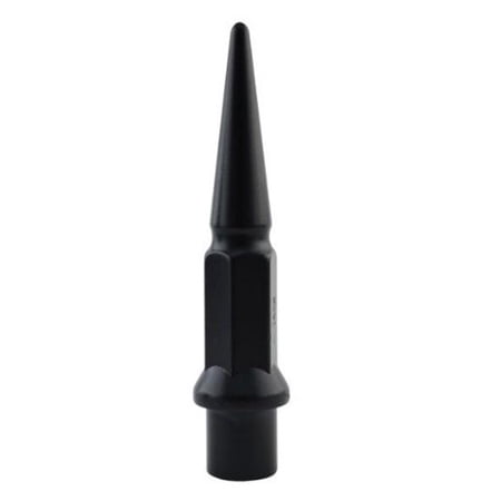 32-14x1.5 Black Metal Lugz Spiked-Dually Shank Style Lug Nuts Full Kit 14MMx1.5