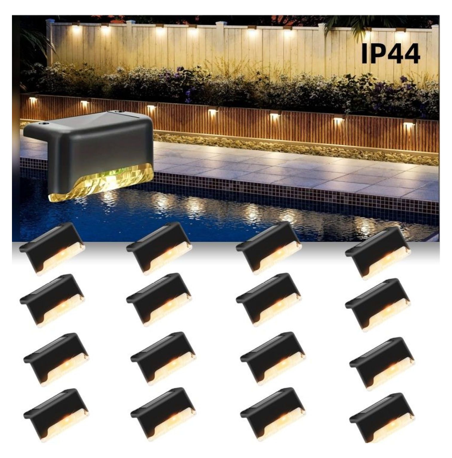 32/16 PCS Decorative Light Solar Energy Waterproof and Dustproof Light ...