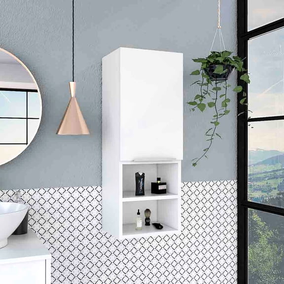 32.17 in Tall, Particle Board - Access Meds Easily - Bedroom - Two Open Lower Shelves