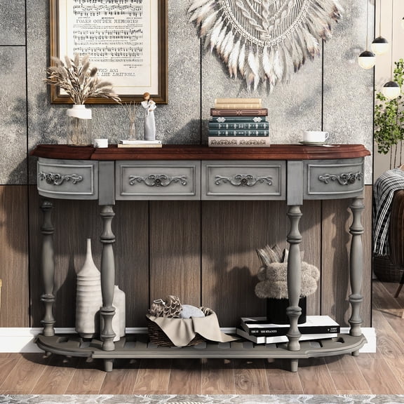 32.2 - inch High - Store Debris Basket and Pot Culture - Entryway Organization - Easy - Assembly Console Table