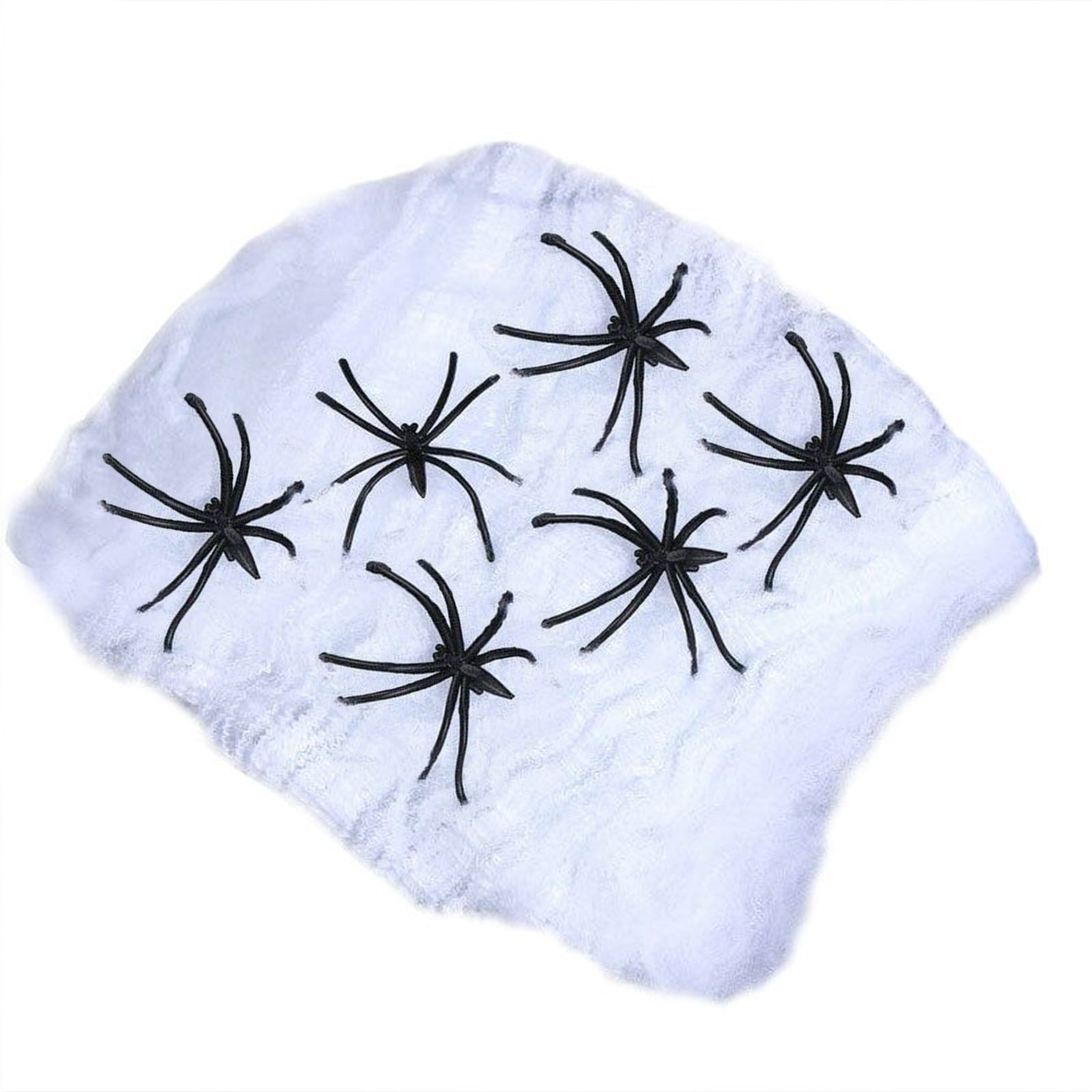 32.2 sqft Halloween Spider Web Decorations with 6 Spiders - Super ...
