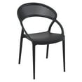 thumbnail image 1 of Luxury Commercial Living 32.25" Black Mesh Outdoor Patio Round Dining Chair, 1 of 9
